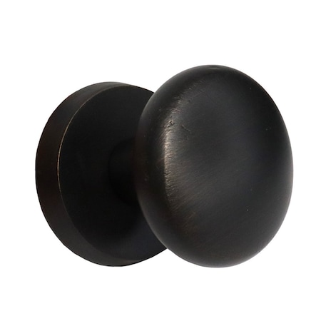 Emtek Winchester Knob 2-3/8 in Backset w/Radius Latch Strike Passage for 1-3/8 in to 2 in Door 7106WCMB.RLS